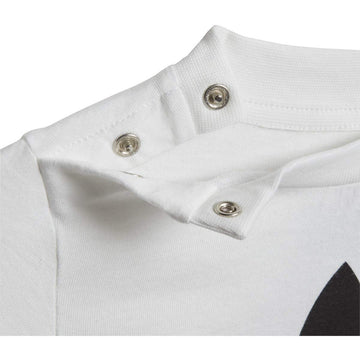 Adidas Originals Unisex Baby Trefoil Shorts Tee Set T Shirt, White/Black, 3 Months Us