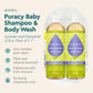 Puracy Baby Shampoo & Body Wash For Children - Pure Ingredients With 12 Fruit & Vegetable Extracts For Silky Smooth Skin, Gentle