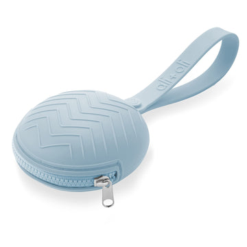 Ali+Oli Silicone Pacifier Holder Case (Dream Blue) Bpa-Free Newborn Pacifier Holder, Travel Baby Pacifiers Silicone Pouch, Silic