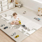BG-BABYGO Baby Floor Play Mat 47 x47  Baby Playpen Mat, Foldable Baby Girl Playmat, Reversible Waterproof Foam Play Mats for Bab