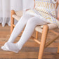 Century Star Baby Tights For Girls Soft Cotton Infant Leggings Toddler Solid Knit Socks Warm Stockings Newborn Pants 2-White Bla