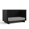 Storkcraft Kyoto Deluxe Convertible Crib with Bonus Toddler Guardrail (Black) - GREENGUARD Gold Certified, Toddler Guardrail Inc