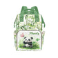Custom Diaper Bag Backpack for Women, Personalized Name Nursing Mommy Daypack, Diaper Bag for Girls Boys, New Mom Gifts (Panda)