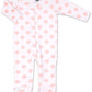 The Peanutshell Flowers & Stars 3 Pack Footed Sleepers For Baby Girls (9M) Pink