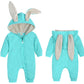 Agqt Baby Boys Bunny Costume 1St Easter Outfit Halloween Animal Costume One Piece Romper Rabbit Ear Bodysuits Hoodie Light Blue