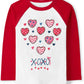 Tkria Baby Girl Shirt For Valentine Day Love Heart Printed Raglan Sleeve Love Heart Graphic Tshirts Toddler Outfits 2T
