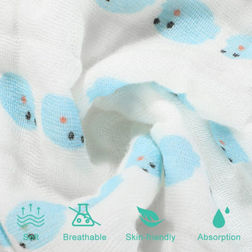 Yoofoss Muslin Baby Washcloths 100% Cotton Face Towels 10 Pack Wash Cloths For Baby 12X12In Soft And Absorbent Baby Wipes (Multi