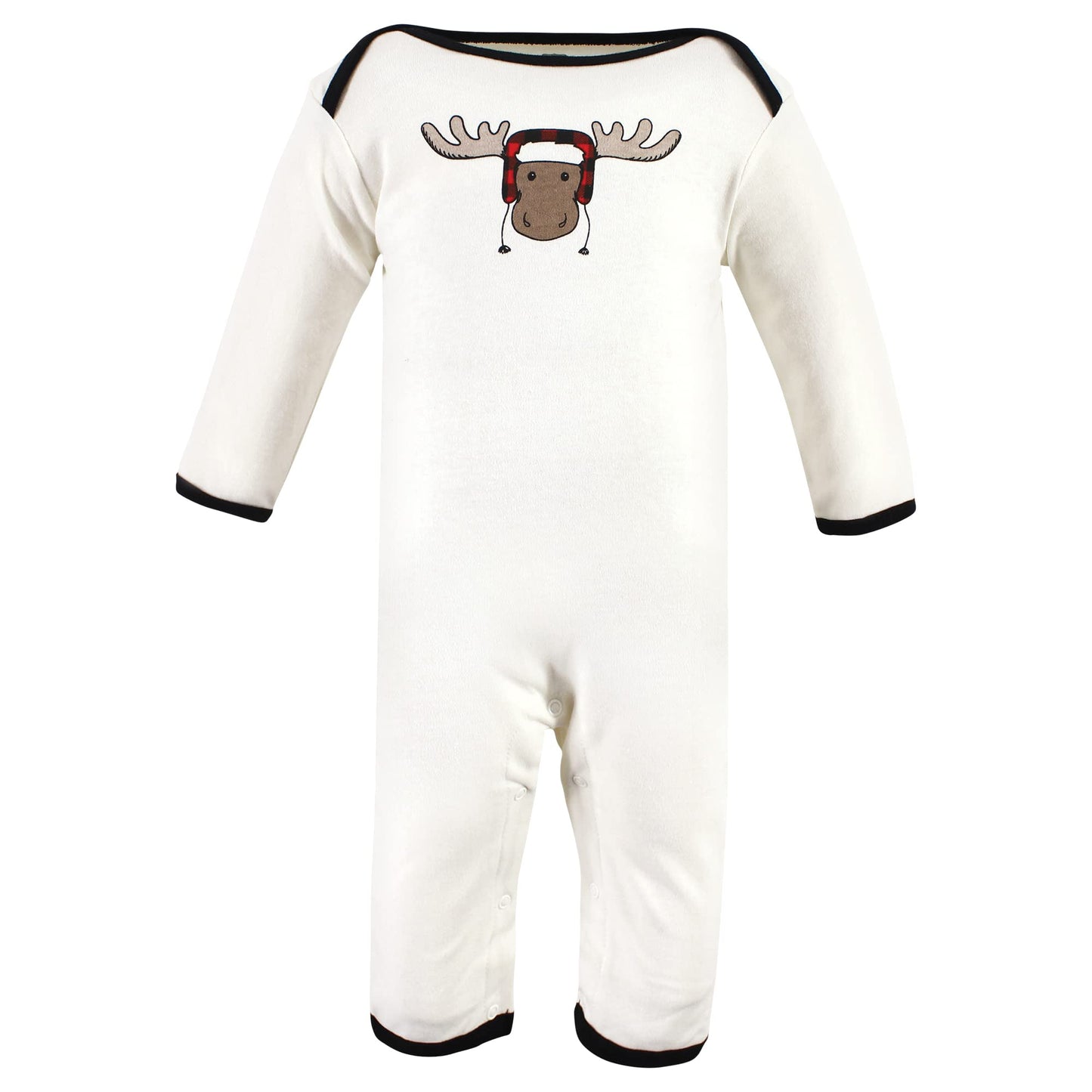 Hudson Baby Girls Unisex Cotton Coveralls, Winter Moose, 0-3 Months, Winter Moose, 0-3 Months Us