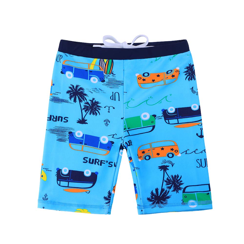 Huaaniue Baby Toddler Boy Swimsuit Rashguard Set Swimwear Upf 50+ Car With Hat 3-4 T