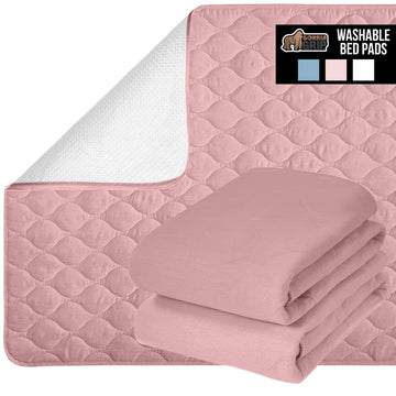 Gorilla Grip Washable Toddler Mattress Incontinence Pads, Reusable Waterproof Bed Underpads, Absorbent Leak Proof, 34X74 2 Pack