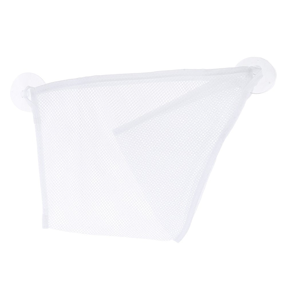 LOSA Baby Kids Bath Toys Storage Mesh Hanging Bag With Strong Sucker White