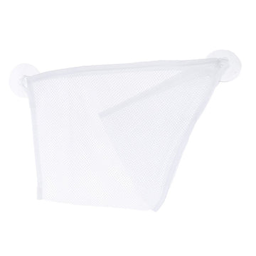 LOSA Baby Kids Bath Toys Storage Mesh Hanging Bag With Strong Sucker White
