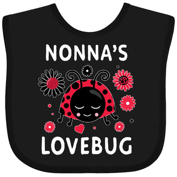 Inktastic Valentine 'S Day Nonna 'S Lovebug Baby Bib Pink 39512
