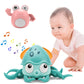 Growinlove Baby Crawling Toy Musical Octopus Toy, Toddler Interactive Crawling Octopus Toy with Music, LED Light Up and Automati