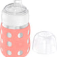 Lifefactory 8-Ounce Stainless-Steel Vacuum-Insulated Wide-Neck Baby Bottle With Sippy Nipple, Cantaloupe, Ls2251Wca4