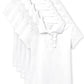 The Children'S Place Baby Girls And Toddler Girls Short Sleeve Ruffle Pique Polo, White, 5T