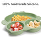Idvvssx Silicone Baby Plate With Suction, Owl Shape Suction Plate For Toddler, Cute Kids Suction Plate, Baby Toddler Divided Pla