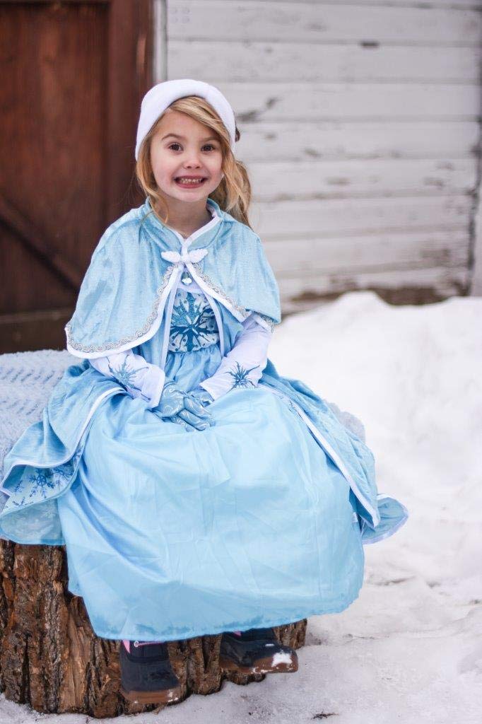 Little Adventures Ice Princess Dress Up Costume For Girls (Medium 3-5) - Machine Washable Child Pretend Play And Party Dress Wit