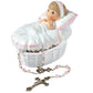 Precious Moments Baptism Rosary With Box For Girl | Baptized In His Name Resin Box With Rosary | Baptism Gift For Girl