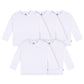 Gerber Baby Toddler 5-Pack Solid Long Sleeve T-Shirts Jersey 160 Gsm, White, 6-9 Months