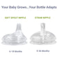 Anpei Straw And Sippy Cup Transitional Nipples Set Of 2 With Nipple Storage Case Compatible With Comotomo Baby Bottles, 5 Oz And