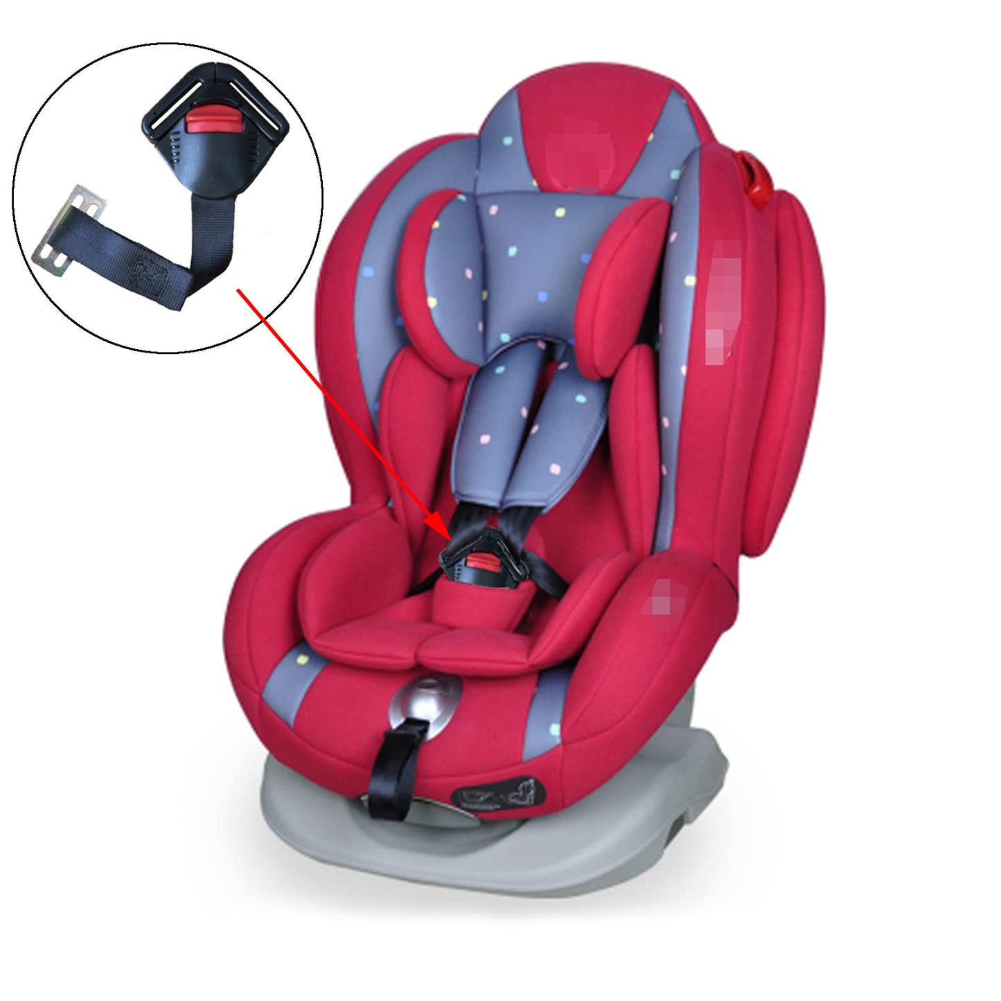 Universal Child Seat Toddler Harness Clip Fixed Lock Buckle 5Pt 5 Point Adjustable Strap For Stroller Baby High Chair Pram Buggy