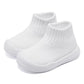 Eashi Toddler Shoes Girls Boys Sock Shoes Toddler Dress Shoes Baby Walking Shoes Slip On Size 7 White