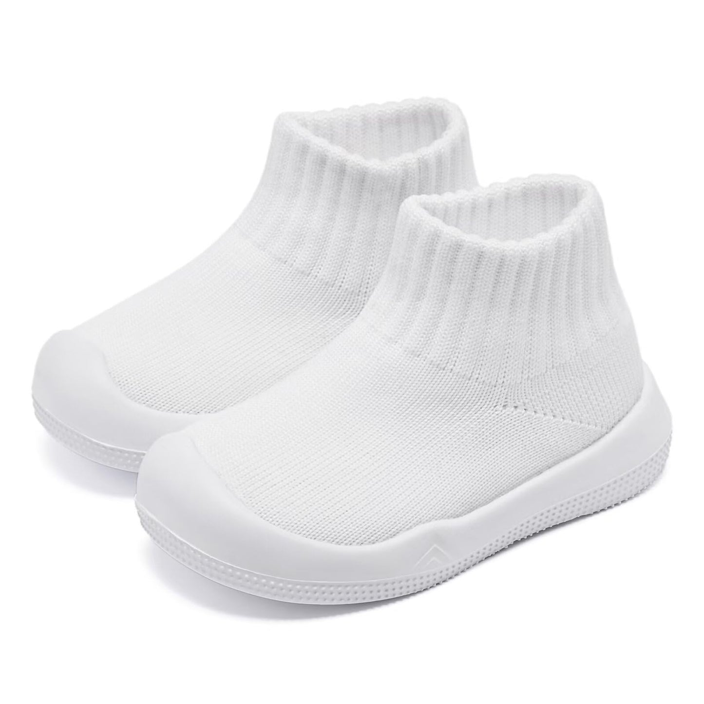 Eashi Toddler Shoes Girls Boys Sock Shoes Toddler Dress Shoes Baby Walking Shoes Slip On Size 7 White