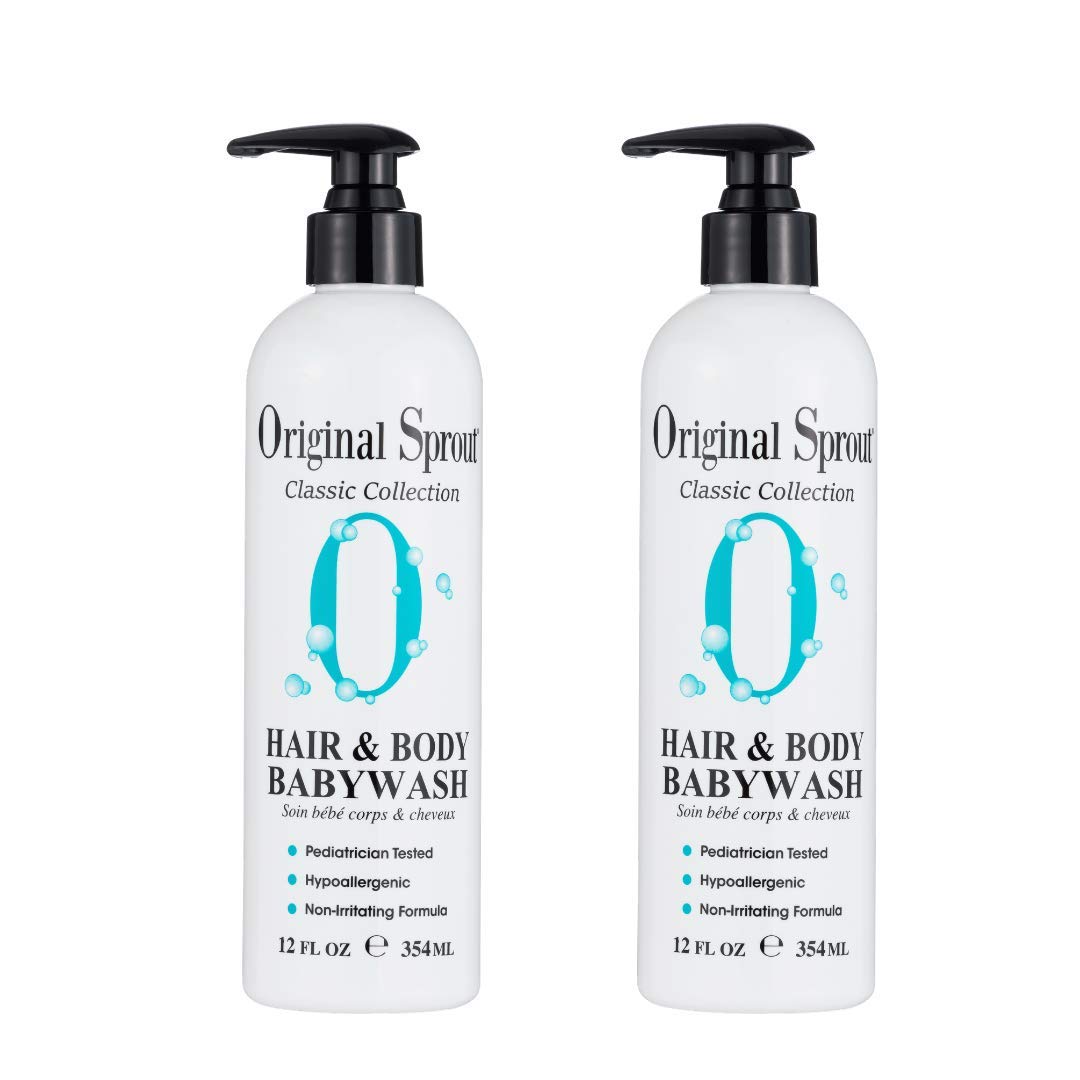 Original Sprout Hair And Body Baby Wash. Organic Vegan Baby Shampoo And Body Wash For Sensitive Skin. 12 Fl Oz (Pack Of 2)