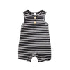 Iddolaka Newborn Summer Baby Boy Girl Romper Bodysuit Jumpsuit Playsuit One Piece Outfit Clothes (A-Gray Stripes, 0-6 Months)