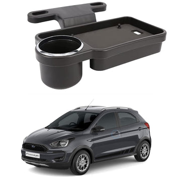 Oshotto (FT04) Foldable Car Auto Headrest Rear Back Seat Table Drink Food Cup Tray Holder Compatible with Ford Freestyle  Blac
