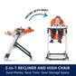 Peg Perego Siesta, Grow With Baby Folding High Chair & Recliner, Height Adjustable, Quick Clean & Easy Push Wheels For Babies &