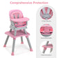 Infans 7 In 1 Baby High Chair, Convertible Highchair For Babies And Toddlers, Infant Dining Booster Seat, Building Block Table,