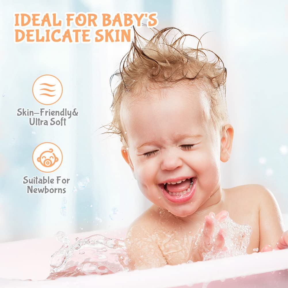 Orighty Baby Washcloths 50-Pack, Microfiber Coral Fleece Baby Face Towels, Soft And Absorbent Wash Cloths For Newborns, Infants