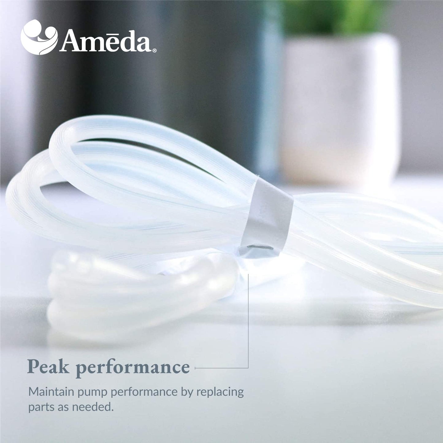 Ameda Mya Breast Pump Replacement Tubing, Closed-System Pumping, Breastfeeding Equipment & Accessories (2 Count)