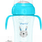 Cherilo Little Bunny Spout Sipper for Infant/Toddler, 300ml, AntiSpill Sippy Cup with Soft Silicone Spout BPA Free, 6m+ (Blue)