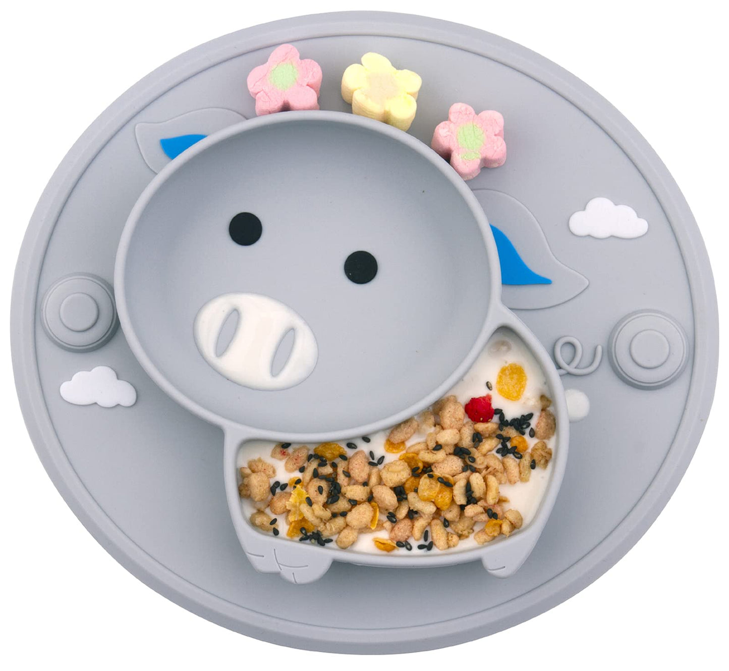 Baby Silicone Plate, Toddler Suction Plates Mini Plate Placemat For Kids And Infants Self Feeding, Bpa Free, Microwave & Dishwas