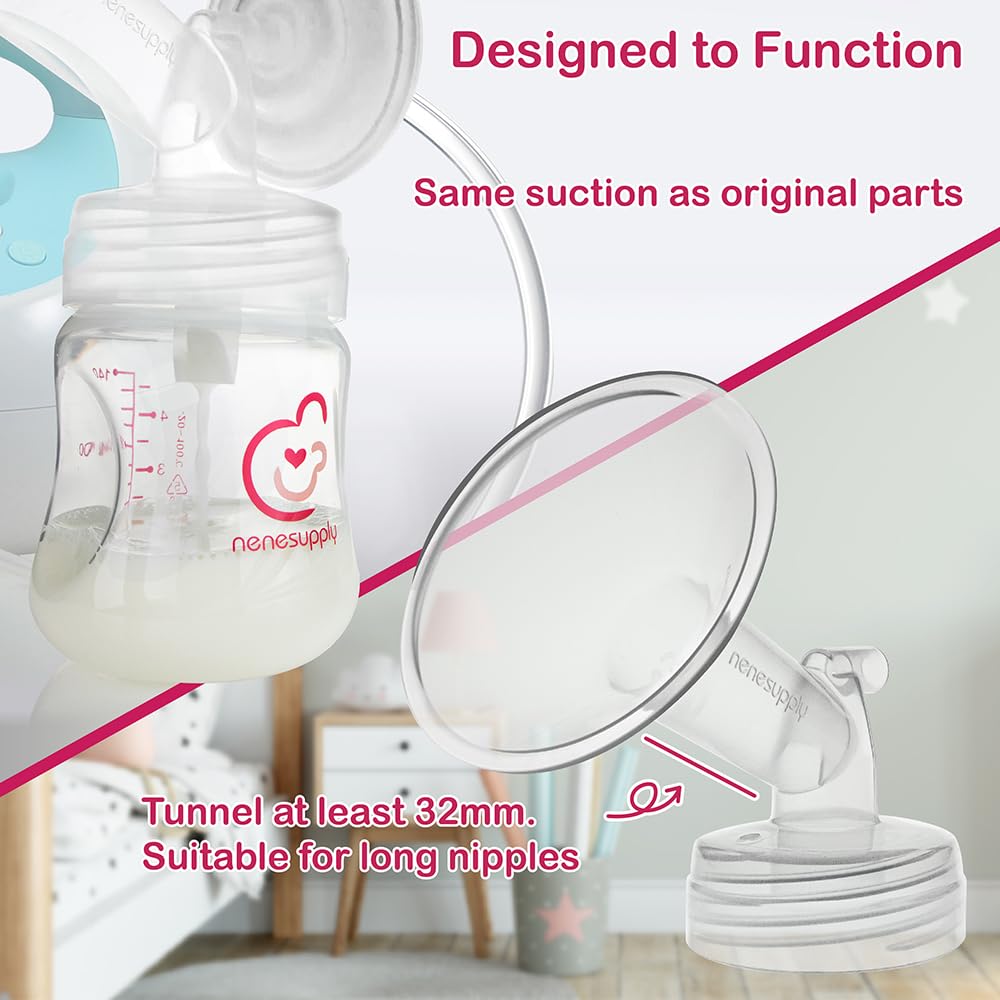 Nenesupply 17Mm Flanges Compatible With Spectra S1 S2 Breastpump Replacement To Spectra Pump Parts Duckbillb Valves And Spectra