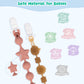 Babygoal Silicone Pacifier Clips 4 Pack,Pacifier Holder Clip For Baby Boy Girl Fits All Pacifier,Binky,Teething Toys And Teether