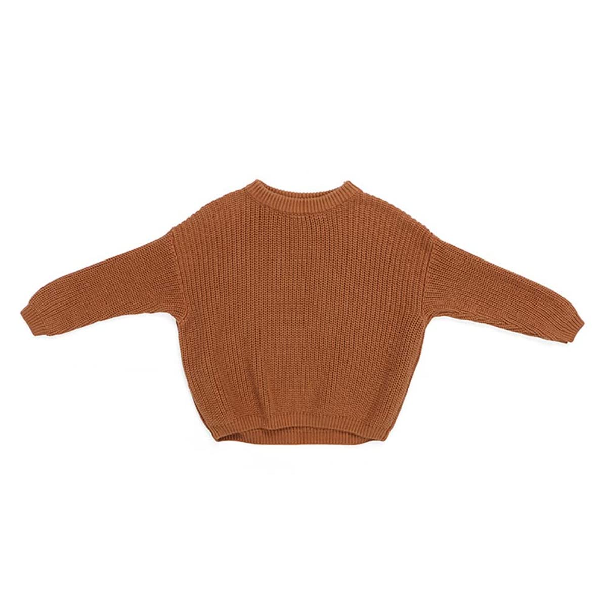 Afunbaby Baby Girl Boy Knit Sweater Blouse Pullover Sweatshirt Warm Crewneck Long Sleeve Tops For Infant Toddler (2-3T,A-Brown)