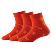 Young Wings WomenS Socks Orange Color Cotton Fabric Free Size Ankle Length Casual & Formal Wear Socks Pack Of 3 W15122M