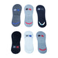 Fully No Show Loafer Socks For Unisex (Set Of 6 Pair, Random Colors)