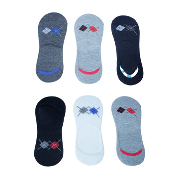 Fully No Show Loafer Socks For Unisex (Set Of 6 Pair, Random Colors)