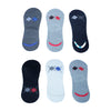Fully Unisex Adults No Show Anti Slip Invisible Loafer Socks (Set Of 6 Pair, Random Colors)