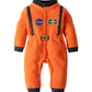 Lxkikmm Baby Toddler Boy Astronaut Costume Space Suit Cosplay Party Jumpsuit Halloween Rompers,Orange 3-6 Months