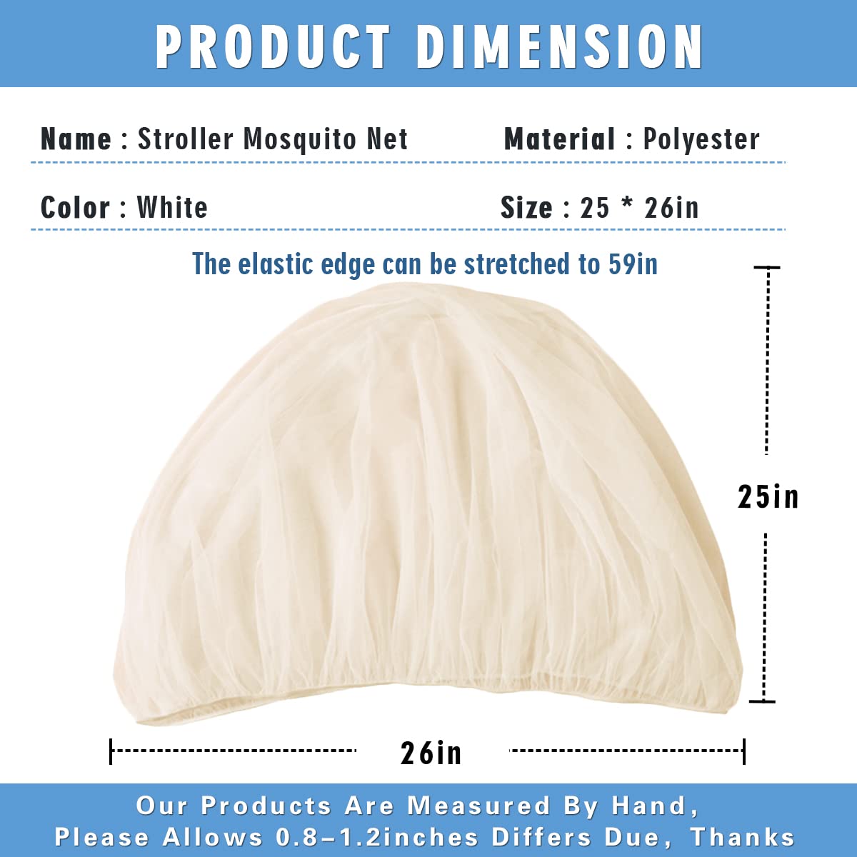 Mosquito Net For Stroller - Protective 2Pack Perfect Bug Net For Strollers, Bassinets, Cradles, Playards, Pack N Plays And Porta