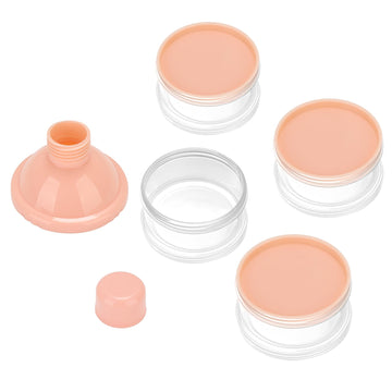 Accmor Formula Dispenser On The Go, 4 Compartments Stackable Formula Container For Travel, Baby Milk Powder Kids Snack Container