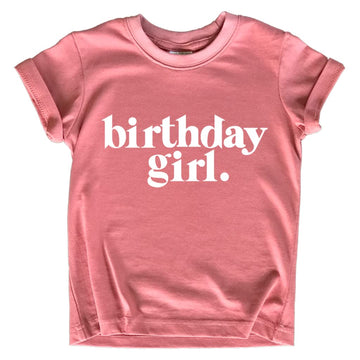 Birthday Girl Shirt Outfit Year Old Kids For Toddler 1St 2Nd 3Rd 4Th 5Th 6Th 7Th (Mauve, 5 Years)