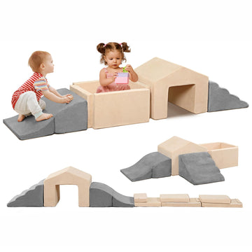 Loaol Foam Climbing Toys For Toddlers, 6Pcs Climb And Crawl Activity Playset, Soft Foam Climbing Blocks Indoor, Toddler Play Cli