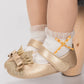 Kidsun Infant Baby Girls Mary Jane Shoes Soft Sole Ballet Slippers Bow Princess Newborn Dress Wedding Flat Shoes